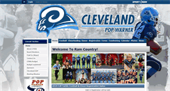 Desktop Screenshot of clevelandramspopwarner.com